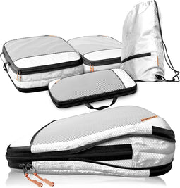 LOONARA Compressie Packing Cubes - 4-Delig - Grijs