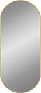 vidaXL - Wandspiegel - 80x35 - cm - ovaal - goudkleurig