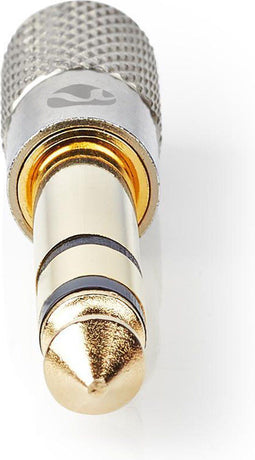 Nedis Stereo-Audioadapter - 6,35 mm Male - 3,5 mm Female - Verguld - Recht - Aluminium - Goud / Metaal - 1 Stuks - Cover Window Box
