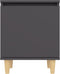 vidaXL - Nachtkastje - met - massief - houten - poten - 40x30x50 - cm - grijs