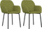 vidaXL - Eetkamerstoelen - 2 - st - fluweel - lichtgroen