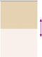 vidaXL - Rolgordijn - verduisterend - 165x210 - cm - stofbreedte - 161,6 - cm - beige