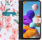 iMoshion Hoesje Geschikt voor Samsung Galaxy A21s Hoesje Met Pasjeshouder - iMoshion Design Softcase Bookcase - Wit / Roze / Blossom Watercolor