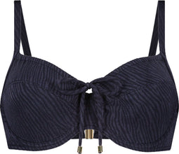 CYELL Midnight Zebra - Bikinitop met beugel - Verstelbare schouderbandjes - Donkerblauw