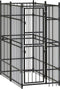 vidaXL - Hondenkennel - met - dak - 1,84 - m² - staal