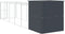 vidaXL - Hondenhok - met - ren - 165x659x181 - cm - gegalvaniseerd - staal - antraciet