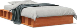 vidaXL - Bedframe - massief grenenhout - wasbruin - 100x200 cm
