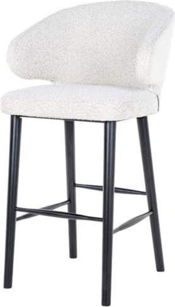 Richmond Barstoel Indigo - White Bouclé