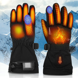 Qualitá® Verwarmde Handschoenen - Elektrische Handschoenen - 360° Verwarmingsdekking - Waterafstotend - Maat M - Zwart