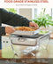 Chafing dish set RVS - 2 bakken GN 1/2 - 9L capaciteit - (2 stuks)