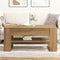 vidaXL - Salontafel - Artisan - Eiken - 102x55x45 - cm - Gemaakt - van - Hout