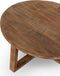 DTP Home Coffee table Icon round,35xØ90 cm, 3,5 cm top, recycled teakwood