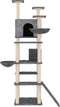 vidaXL - Kattenmeubel - met - sisal - krabpalen - 191 - cm - donkergrijs