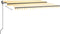 vidaXL - Luifel - automatisch - met - LED - en - windsensor - 4x3 - m - geel - en - wit