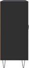 vidaXL - Dressoir - 90x34x80 - cm - bewerkt - hout - zwart