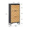 SoBuy FSR164-SCH - Schoenenkast - 3 kleppen - 62x24x125cm zwart/naturel