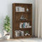 vidaXL - Boekenkast - met - 4 - schappen - 80x24x142 - cm - hout - bruin - eikenkleur