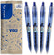Pilot - B2P Ecoball Balpen flow pack - Fijn - Blauw - 4 stuks