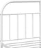 vidaXL - Bedframe - met - hoofdbord - metaal - wit - 150x200 - cm