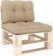 vidaXL Bankkussens pallet 2 st beige