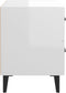 vidaXL - Nachtkastje - 40x35x47 - cm - hoogglans - wit