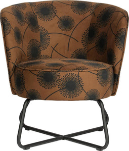 WOOOD Bloom Fauteuil - Fluweel - Honing Geel - 72x69x70