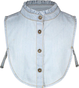 Like Flo - Kraagje - Turtleneck met roezel - lt denim - Maat S2