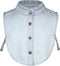 Like Flo - Kraagje - Turtleneck met roezel - lt denim - Maat S2