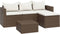 vidaXL - Loungeset - poly - rattan - bruin