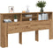 vidaXL - Hoofdbordkast - 200x19x103,5 - cm - bewerkt - hout - artisanaal - eiken