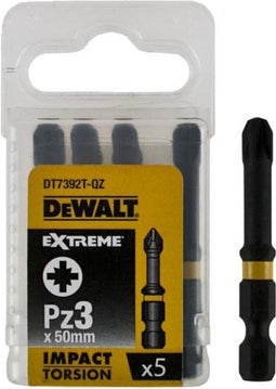 DeWalt DT7392T-QZ - Pozidriv Bit PZ3 - Full Fit met magnetische schroefvergrendeling (5 stuks)
