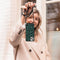 iMoshion Hoesje Geschikt voor Samsung Galaxy S21 Hoesje Met Koord - iMoshion Design Hoesje met Koord - Zwart / Meerkleurig / Groen / Panther Illustration