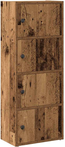 vidaXL - Boekenkast - 40x24x102 - cm - bewerkt - hout - oud - houtkleurig