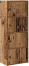 vidaXL - Boekenkast - 40x24x102 - cm - bewerkt - hout - oud - houtkleurig