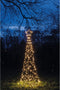 Anna's Collection Vlaggenmast kerstboom met ster - verlichting - 236 leds - H200 cm