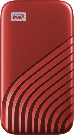 WD My Passport SSD (v3) - 2TB - Leessnelheid 1050 MB/s - Rood