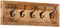 vidaXL - Wandkapstok - met - 5 - haken - massief - mangohout
