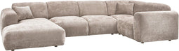 WOOOD Cloud Hoekbank Rechts - Chenille - 80x345x198 cm - Naturel