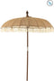 J-Line parasol Kwast - jute/hout - beige/wit - large