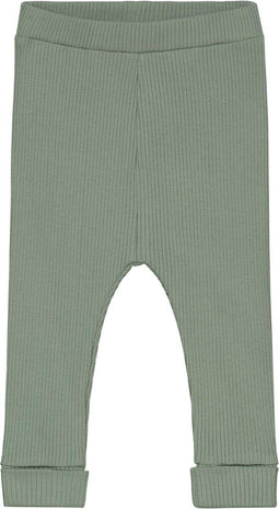 Prénatal Newborn Rib Broekje - Babykleding Unisex - Elastische Tailleband - Kaki Groen