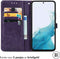iMoshion Hoesje Geschikt voor Samsung Galaxy A54 (5G) Hoesje Met Pasjeshouder - iMoshion Mandala Bookcase - Paars