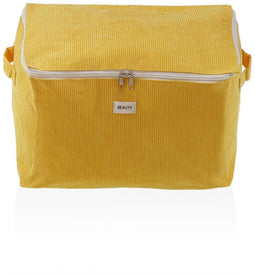 Opbergdoos Versa Corduroy 38 x 26 x 26 cm Geel