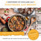 KRUSTENZAUBER Potbrood bakken - Gietijzeren broodbakpan 26 cm met deksel - Inclusief gistingsmand - Licht Rood