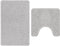 vidaXL - 2-delige - Badmat - Set - Grijs - Polypropyleen - Antislip