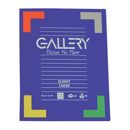 Gallery schrift, ft 16,5 x 21 cm, gelijnd, 72 bladzijden - 5 stuk