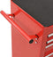 vidaXL - Gereedschapswagen - met - 14 - lades - staal - rood