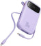Baseus QPow 2 - Powerbank 20000mAh 30W - 2x USB-C - Paars