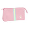 Pennenetui met 3 vakken El Ganso Pink Roze 22 x 12 x 3 cm