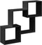 vidaXL - Wandkast - 78x18x71 - cm - bewerkt - hout - zwart