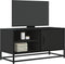 vidaXL - Tv-meubel - 80x34,5x40 - cm - bewerkt - hout - en - metaal - zwart